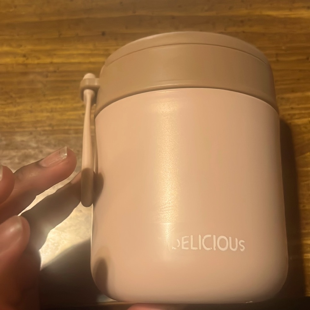 Vintage light pink thermos